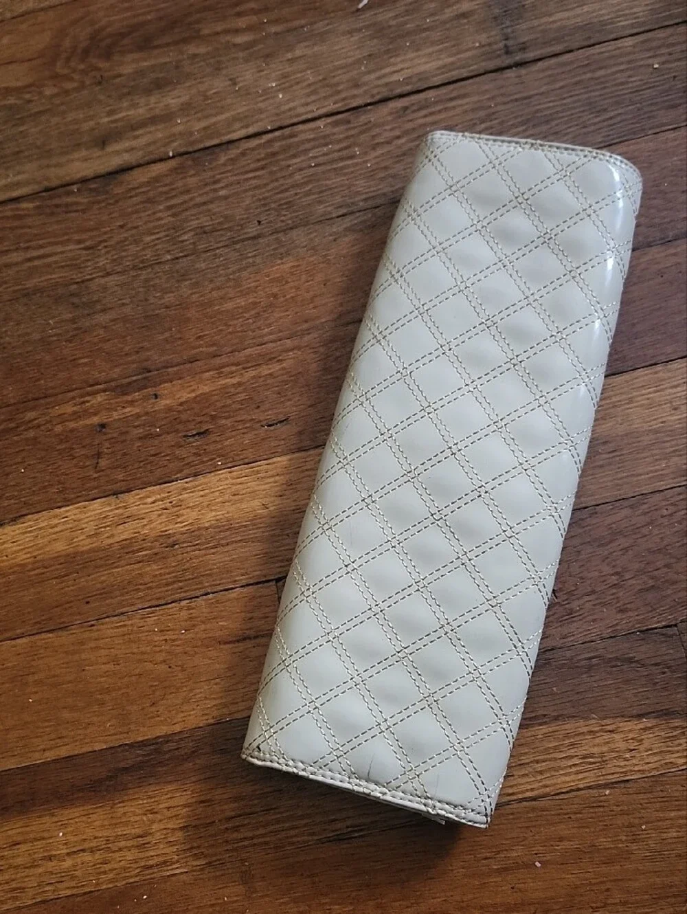 GAP Quilted Fold-Over Clutch - Cream